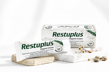 Restuplus Organic Body Odor & Feet Smell Control Cream – For Underarms, Feet, Groin & Rash / Chafing Care (30g)